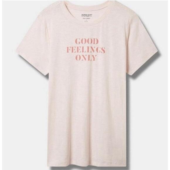 NWT Torrid TShirt Womens Barely Pink Short Sleeve Graphic Crewneck Classic 3XL - Picture 1 of 7